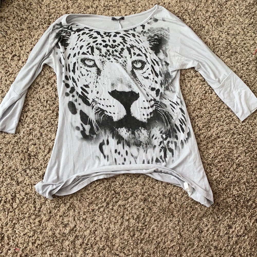 Leopard 3/4 sleeve t-shirt